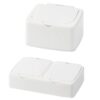 MAGICLULU 2pcs Desktop Storage Box for Swabs and Clips, Pp White