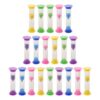 MAGICLULU Minute Hourglass Sand Timer Plastic Colorful Sand Clock 20pcs and Toothbrushing for Fun Appearance, Visual Timing Tool Hand Washing for Home and Cooking