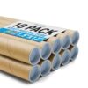 MagicWater Supply 1.5 x 12 Inch Kraft Mailing Tubes with End Cap - 10 Pack
