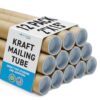 MagicWater Supply 2 x 15 Inch Kraft Mailing Tubes with End Cap - 12 Pack
