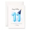 MAGJUCHE 11th birthday card for grandson, 5x7 Inch, Envelope Included