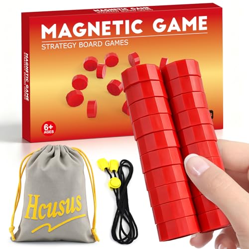 Magnet Game, Magnetic Game with String, Board Games for Adults and Kids 8-12, Portable Strategy Family Game for All Ages, Christmas Birthday Gifts for Kids, Fidget Toys for Family Travel & Game Night