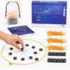 Magnet Game with String, 24 Stones, 3 Strings & Bag, Magnetic Strategy Game