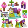 Magnetic Blocks Minecraft-Style Magnetic Building Blocks Cubes - 60PCS Tin Box Travel Magnet Toys Set STEM Educational for Kids Ages 3 4 5 6 7 8 9 10 11 12 Year Old Boys Girls Gifts birthday christmas