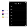 Magnetic Dry Erase Board for Fridge, Acrylic Planner with 6 Pens