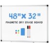 Magnetic Dry Erase Board Kit, Aluminum Frame Whiteboard with Accessories