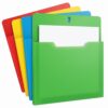 Magnetic File Folders for Fridge, 4 Pack Magnetic Paper Holder Organizer