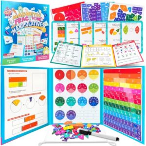 Magnetic Fraction Playbook, Magnetic Fraction Book, Educational Puzzle