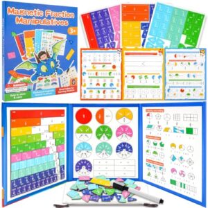 Magnetic Fraction Playbook, Magnetic Fraction Book, Educational Puzzle