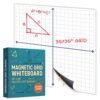 Magnetic Grid Whiteboard, Dry Erase Grid, Math Graphing, 35"x35", White
