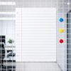 Magnetic Lined Dry Erase Whiteboard Sheet, 50×70cm (20×28 Inch) Reusable Writing Practice Board, Laminated Notebook-Style Paper for Home, Office, Group Activities, Studio & Wall Display，White
