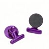 Magneticmetal Fridge Magnet Notepad Clip Macaron Color Clip Magnetic Ticket Holder. (Metallic Purple)