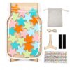 Magnetic Reward Jar, Wooden Positive Behavior Chart with Stand, Colorful Magnet Tokens, Home Classroom Potty Training Chore Reward System for Household Classroom Use，Smart Star