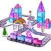 Magnetic Tiles for Kids Ages 4-8, Unicorn Toy for Girl with Magnet Trains