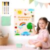 Magnetic Wall Decal Magnet Board for Kids Playroom Peel and Stick 2Pcs