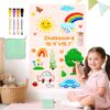Magnetic Wall Decal Magnet Board for Kids Playroom Peel and Stick 4Pcs