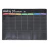 Magnetic Weekly Planner Board for Refrigerator, Black Reusable