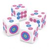 Mahjong Dice Set 4 Pcs, Spare Dice for Table Games