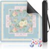 Mahjong Mat with Rules 31.5"x31.5" Table Cloth for Mahjong Card Board Games