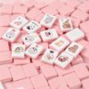 Mahjong Set Pink Cute Animal Theme American Mahjong Tile Set