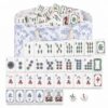 Mahjong Tile Set, Engraved Portable American Travel Mahjong Game Set