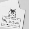 Maine Coon Cat from the Classroom of Teacher Stamp, Duo Hand Mount