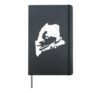 Maine Map Snowmobile Riding Winter Sports Love Snowmobiling Hardcover Journal, Black