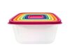 Mainstays Rainbow Food Storage Set, 14-Piece with Snap-Tight Lids