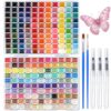 Maitys 220 Colors Pearlescent Watercolor Paint Set Portable Travel Watercolors with Brushes Easy-clean Washable Paint Art Supplies for Adult Painting Party Drawing DIY Crafts Gift Artists