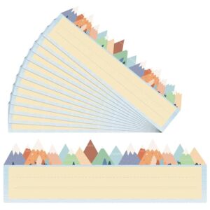 Maitys 60 Sheets Mountains Name Plates Die Cut Tags for Classroom