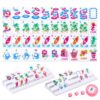 Majolicia Summer American Travel Mahjong Set(0.15-Inch Thin Plastic Tiles), 160 Tiles with Bag, 4 Small-Sized Racks, Beginner-Friendly Portable Majiang Set