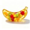 Malt Syrup Banana Squishy Slushie Figurine - Crunchy Moldable Texture Desktop Ornament, Non-Bounce Sensory Stress Relief Accent, Medium Grip Strength Gift