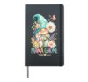 Mama Gnome Cute Floral Pastel Mom Vibes Design Hardcover Journal, Black
