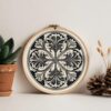 Mandala Cross Stitch Kits for Beginners Adults,11 CT Patterns Dimensions Embroidery Kits Arts Craft Kits, Home Decor 13.7 x 13.7in,35x35cm（26320）-1B