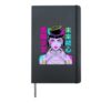Manga Anime Cyberpunk Girl Sci-fi Future Girl Hardcover Journal, Black