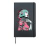 Manga Anime Cyberpunk Girl Sci-fi Future Girl Hardcover Journal, Black