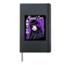 Manga Anime Cyberpunk Girl With Mask Sci-fi Future Girl Hardcover Journal, Black