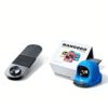 MANGOGO Smart Car Dashboard Robot Ornament, Bundle with Foldable Solar Panel Powered Base (Blue, Racing Sets)