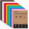 Manilaus Colored Cardstock Paper 8.5x11, 120 Sheets, 60 Colors