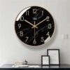 Marble Texture Nordic Home Wall Watch Quartz Living Room Decor Clock