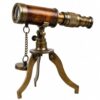Maritime Treasures Vintage Nautical Telescope Spyglass, Antique Brass Telescope, Collapsible Maritime Spyglass, Decorative Telescope for Desk, Shelf, Office, Home Decor and Gift
