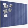 Markdang Large Felt Bulletin Board 48" x 36", 12 Pack Cork Boards for Walls with 30 Pushpins,80 Adhesive Tabs, Cork Board Alternative for Home Office Classroom Decor (Carbon Blue)