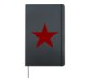 Maroon Star on Multiple Colours Hardcover Journal, Black