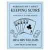 Marriage Isn't About Keeping Score Game Night Journal Gift For Fun Couples