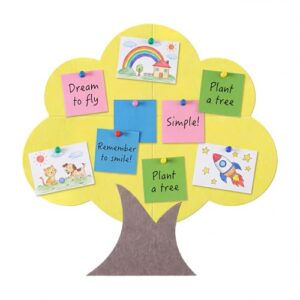 Marspark Classroom Tree Bulletin Board Decorations Felt Self Adhesive Tree Bulletin Board Cutouts 23.6" x 23.6" Classroom Wall Decor Supplies for School Elementary Teacher Chalkboard
