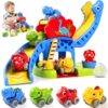 Marstone Dinosaur Race Track Slide Toy for Toddlers 1-3 Years Old boy Girl