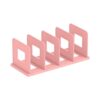 Marte Vanci Desktop File Sorter Organiser Purse Organiser Thickened Plastic Magazine Holder Bookshelf Rack Mail Divider for Office Desk Kitchen Shelf Closet 4 Slots Pink