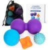 Massage Ball Set with Peanut, Lacrosse, Spiky & Trigger Point Therapy Balls