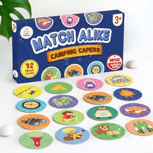 Matching Game - Memory Games for Kids Ages 4-8 - Memory Matching Games for Toddlers 3-5 - Kids Camping Toys - Preschool Board Game - Preschool Learning Activities - Easter Toys for Toddlers Gifts
