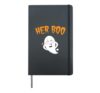 MATCHING SET Her Boo His Ghoul Halloween Ghost Couple Shirts Hardcover Journal, Black